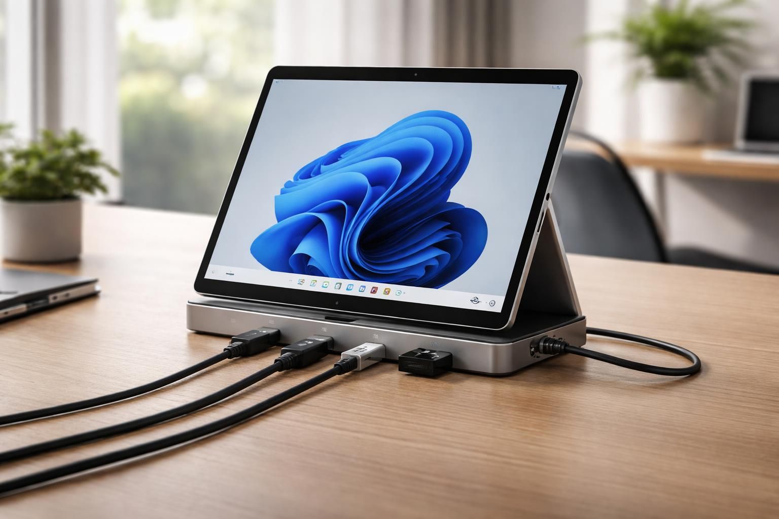 découvrez nos solutions de câblage propre avec dock usb-c et adaptateurs indispensables pour optimiser l'utilisation de votre tablette tactile microsoft. simplicité, efficacité et organisation garantie.