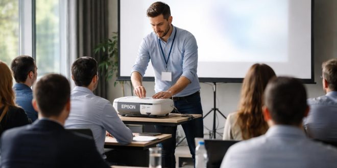 découvrez comment effectuer rapidement les réglages essentiels de votre vidéoprojecteur epson avant une présentation en public lors de notre conférence dédiée.