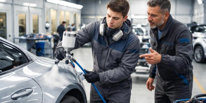 découvrez notre formation de peintre carrossier, alliant spécialisation technique et perspectives d'avenir prometteuses dans le secteur automobile.