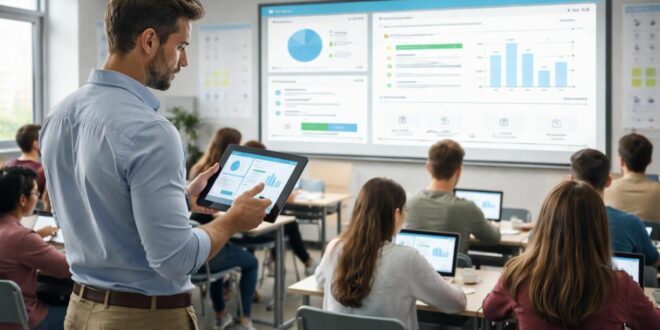 découvrez comment les professeurs utilisent la tablette tactile comme une « télécommande » pour orchestrer le cours et gérer le rythme d'apprentissage de manière interactive et dynamique.