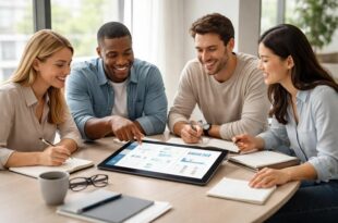 découvrez comment faciliter les travaux de groupe en partageant documents et notes en temps réel grâce à une tablette tactile, pour une collaboration efficace et interactive.