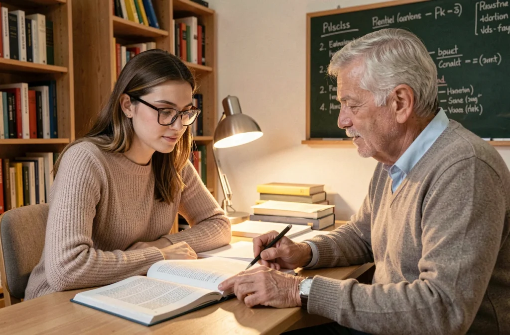 Session de soutien individuel avec un formateur Auxilia Formation dans une salle d'étude à Marseille