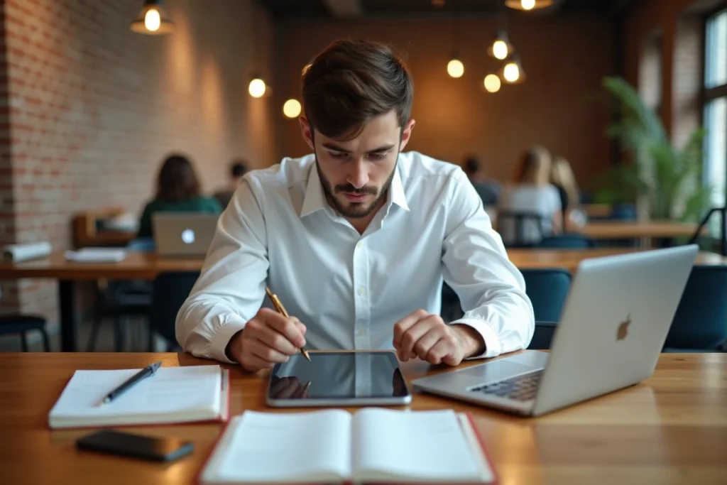 Comparaison tablette et ordinateur portable pour l'application Comptalia en espace de coworking