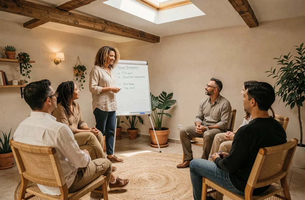 Formatrice Mandyben Formation animant un atelier de développement personnel à Marseille
